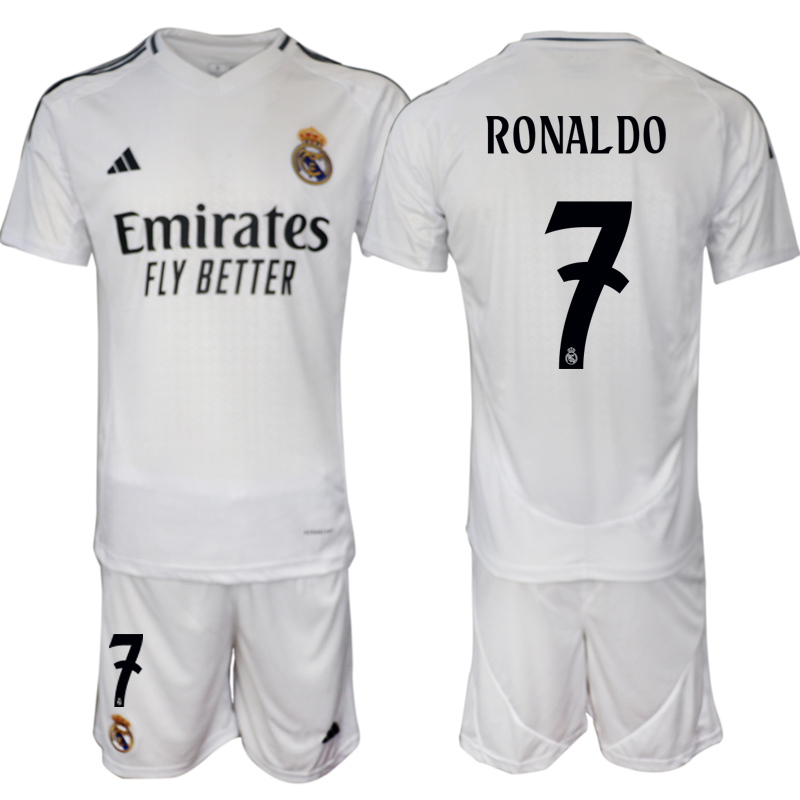 Men 2024-2025 Club Real Madrid home White #7 Soccer Jerseys->real madrid jersey->Soccer Club Jersey